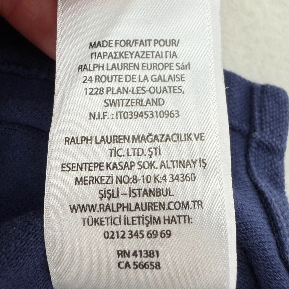 Polo Ralph Lauren Polo Shirt Men L Blue Big Pony Crest Slim Fit Good